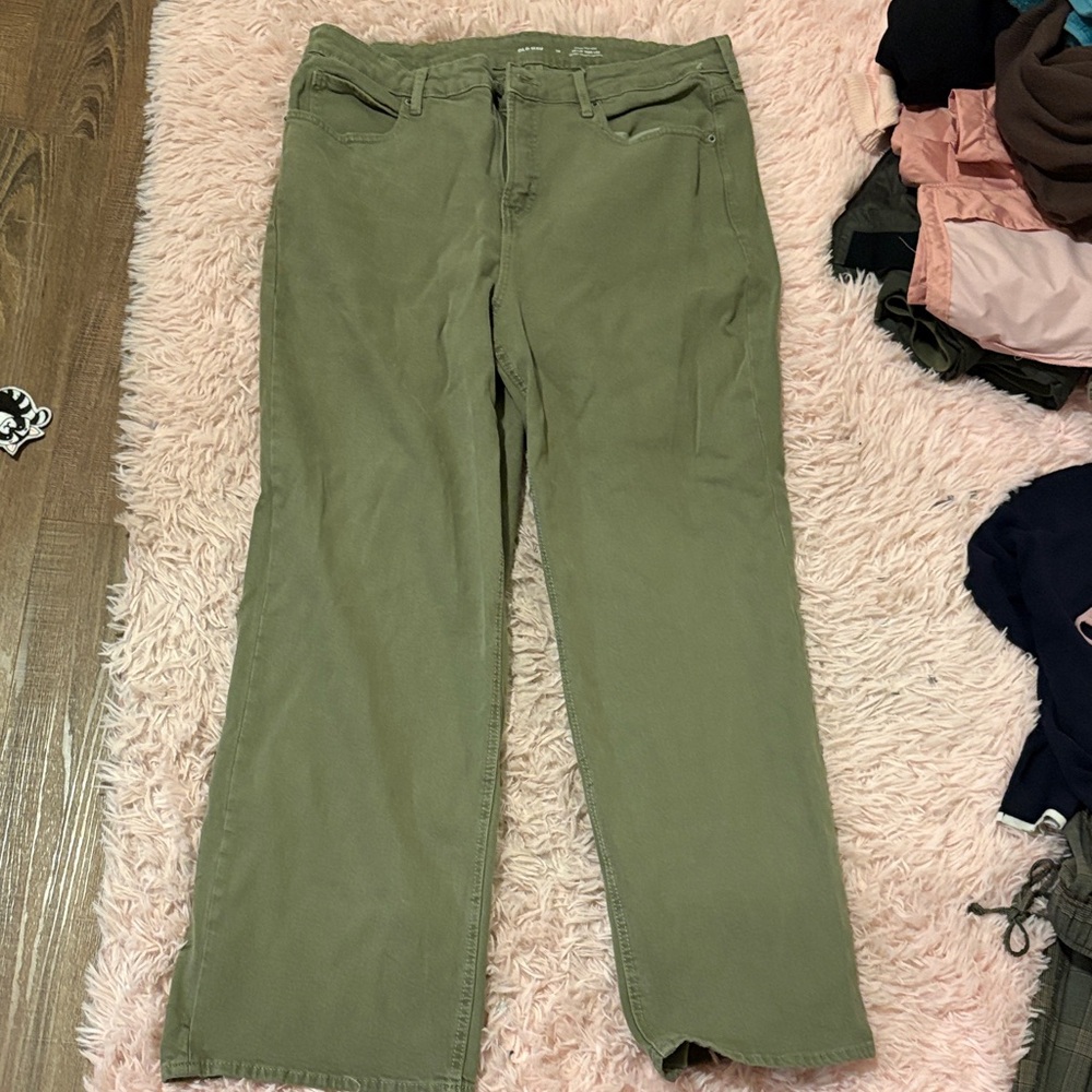 Old Navy Sage Green Straight Leg Jeans